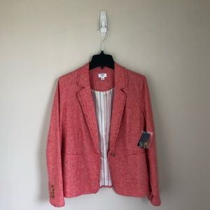 Crown & Ivy Red/White Preppy Blazer, BRAND NEW ‼️